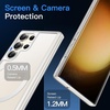 image:imageJETech Magnetic Case for Samsung Galaxy S23 Ultra Black  Compatible with MagSafe Translucent Matte Back Shockproof ProtectionFrosted Clear