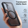 image:imageJETech Magnetic Case for Samsung Galaxy S24 Black  Compatible with MagSafe Translucent Matte Back Shockproof ProtectionBlack