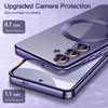 image:imageJETech Magnetic Case for Samsung Galaxy S24 Cobalt Violet  Compatible with MagSafe Camera Lens Protection Electroplated TPU Frame Shockproof ProtectionCobalt Violet