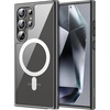 image:imageJETech Magnetic Case for Samsung Galaxy S24 Compatible with MagSafe Clear  Shockproof Protective Phone Cover Scratch Resistant Clear BackBlack