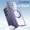 image:imageJETech Magnetic Case for Samsung Galaxy S24 Compatible with MagSafe Clear  Shockproof Protective Phone Cover Scratch Resistant Clear BackHeron Purple