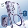 image:imageJETech Magnetic Case for Samsung Galaxy S24 Compatible with MagSafe Clear  Shockproof Protective Phone Cover Scratch Resistant Clear BackHeron Purple