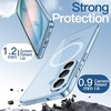 image:imageJETech Magnetic Case for Samsung Galaxy S24 Compatible with MagSafe Clear  Shockproof Protective Phone Cover Scratch Resistant Clear BackSky Blue