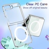 image:imageJETech Magnetic Case for Samsung Galaxy Z Flip 5 Clear  Compatible with MagSafe AntiYellowing Transparent Hard PC Protective Phone Cover Scratch ResistantClear