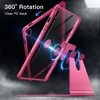 image:imageJETech Rotating Case Cover for Galaxy Tab S10 LiteS10 FES9 FES9 Black  360 Rotation Stand Clear Back Design Auto WakeSleep S Pen Holder Full ProtectionPink