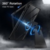 image:imageJETech Rotating Case Cover for Galaxy Tab S10 LiteS10 FES9 FES9 Black  360 Rotation Stand Clear Back Design Auto WakeSleep S Pen Holder Full ProtectionBlack
