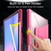 image:imageJETech Rotating Case Cover for Galaxy Tab S10 LiteS10 FES9 FES9 Black  360 Rotation Stand Clear Back Design Auto WakeSleep S Pen Holder Full ProtectionPink