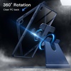 image:imageJETech Rotating Case Cover for Samsung Galaxy Tab A11 Plus Black  360 Rotation Stand Clear Back Design Auto WakeSleep Full ProtectionNavy
