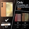 image:imageJETech Slim Case for Samsung Galaxy S24 Black  Camera Lens Protection Soft TPU Design Matte Finish Shockproof ProtectionSandstone Orange