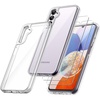 image:imageJETech 3 in 1 Case for Samsung Galaxy A14 AntiYellowing Clear  2 Tempered Glass Screen Protectors Shockproof Bumper Phone CoverClear