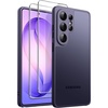 image:imageJETech 3 in 1 Matte Case for Samsung Galaxy S25 FE Black  2 Tempered Glass Screen Protectors Camera Lens Protection Translucent Frosted Phone CoverCobalt Violet