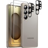 image:imageJETech 5 in 1 Matte Case for Samsung Galaxy S25 Plus Black  2 Tempered Glass Screen Protectors 2 Camera Lens Protectors Translucent Back Protective Phone CoverTitanium Gray
