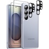image:imageJETech 5 in 1 Matte Case for Samsung Galaxy S25 Plus Black  2 Tempered Glass Screen Protectors 2 Camera Lens Protectors Translucent Back Protective Phone CoverTitanium Silverblue