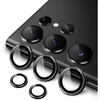 image:imageJETech Camera Lens Protector for Galaxy S23 Ultra Phantom Black 1 Set  9H Tempered Glass Metal Individual Ring Cover HD ClearPhantom Black