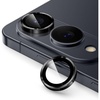 image:imageJETech Camera Lens Protector for Samsung Galaxy S25 Edge Black 1 Set  9H Tempered Glass Metal Individual Ring Cover HD Clear