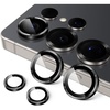 image:imageJETech Camera Lens Protector for Samsung Galaxy S25 Ultra Black 1 Set  9H Tempered Glass Metal Individual Ring Cover HD ClearBlack