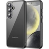 image:imageJETech Case for Samsung Galaxy S24 AntiYellowing Clear  Shockproof Protection Scratch Resistant Hard PC Back Durable Transparent TPU BumperBlack