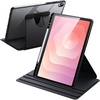 image:imageJETech Rotating Case Cover for Galaxy Tab S10S9 FES9 124 Black  For 20242023 Model 360 Rotation Stand Clear Back Design Auto WakeSleep S Pen Holder Full ProtectionBlack