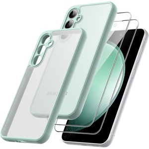 image:imageJETech 3 in 1 Matte Case for Samsung Galaxy S23 FE Black  2 Tempered Glass Screen Protectors Camera Lens Protection Translucent Frosted Phone CoverOlive