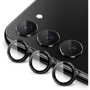 image:imageJETech Camera Lens Protector for Galaxy S23S23 Phantom Black 1 Set  9H Tempered Glass Metal Individual Ring Cover HD ClearPhantom Black