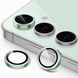image:imageJETech Camera Lens Protector for Samsung Galaxy S24 FE Black 1 Set  9H Tempered Glass Metal Individual Ring Cover HD ClearMint Green