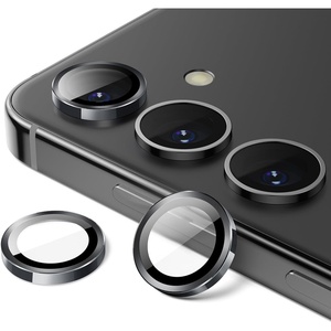 image:imageJETech Camera Lens Protector for Samsung Galaxy S24 Onyx Black 1 Set  9H Tempered Glass Metal Individual Ring Cover HD ClearOnyx Black