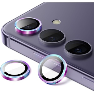 image:imageJETech Camera Lens Protector for Samsung Galaxy S24 Plus Onyx Black 1 Set  9H Tempered Glass Metal Individual Ring Cover HD ClearColorful