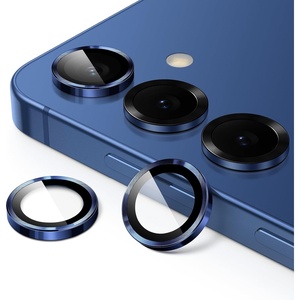 image:imageJETech Camera Lens Protector for Samsung Galaxy S25 Black 1 Set  9H Tempered Glass Metal Individual Ring Cover HD ClearNavy