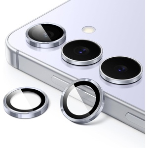image:imageJETech Camera Lens Protector for Samsung Galaxy S25 FE Black 1 Set  9H Tempered Glass Metal Individual Ring Cover HD ClearIcyblue