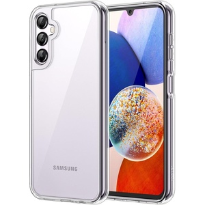 image:imageJETech Case for Samsung Galaxy A14 AntiYellowing Clear  Shockproof Protection Scratch Resistant Hard PC Back Durable Transparent TPU BumperClear