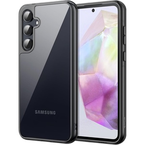 image:imageJETech Case for Samsung Galaxy A35 AntiYellowing Clear  Shockproof Protection Scratch Resistant Hard PC Back Durable Transparent TPU BumperBlack