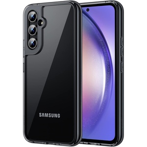image:imageJETech Case for Samsung Galaxy A54 AntiYellowing Clear  Shockproof Protection Scratch Resistant Hard PC Back Durable Transparent TPU BumperBlack