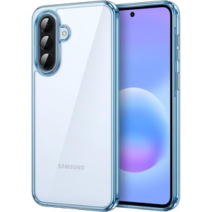 image:imageJETech Case for Samsung Galaxy A54 AntiYellowing Clear  Shockproof Protection Scratch Resistant Hard PC Back Durable Transparent TPU BumperIcyblue