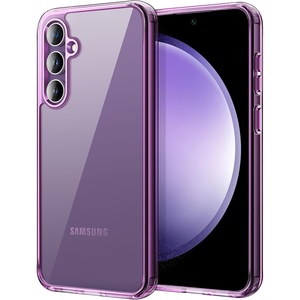 image:imageJETech Case for Samsung Galaxy S23 FE AntiYellowing Clear  Shockproof Protection Scratch Resistant Hard PC Back Durable Transparent TPU BumperDeep Purple