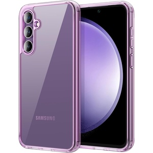 image:imageJETech Case for Samsung Galaxy S23 FE AntiYellowing Clear  Shockproof Protection Scratch Resistant Hard PC Back Durable Transparent TPU BumperPurple