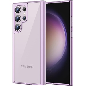 image:imageJETech Case for Samsung Galaxy S23 Ultra AntiYellowing Clear  Shockproof Protection Scratch Resistant Hard PC Back Durable Transparent TPU BumperPurple