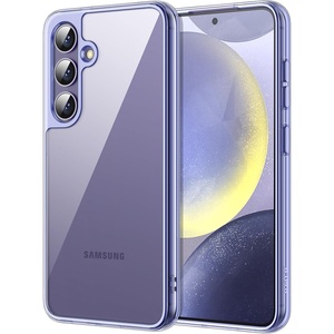 image:imageJETech Case for Samsung Galaxy S24 AntiYellowing Clear  Shockproof Protection Scratch Resistant Hard PC Back Durable Transparent TPU BumperCobalt Violet