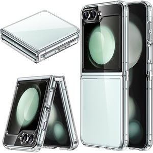 image:imageJETech Case for Samsung Galaxy Z Flip 5 AntiYellowing Clear  Shockproof Protection Scratch Resistant Hard PC Back Durable Transparent TPU BumperClear