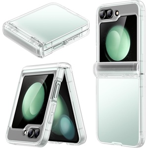 image:imageJETech Case for Samsung Galaxy Z Flip 5 Hinge Protection Black  HeavyDuty Protection Hard PC Phone Cover AntiFingerprint Matte FinishFrosted Clear