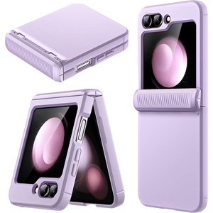 image:imageJETech Case for Samsung Galaxy Z Flip 5 Hinge Protection Black  HeavyDuty Protection Hard PC Phone Cover AntiFingerprint Matte FinishLight Purple