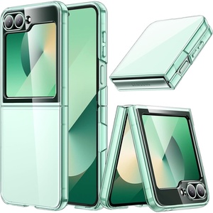 image:imageJETech Clear Case for Samsung Galaxy Z Flip 7 FEFlip 6 Clear  Crystal Clear Back Hard PC Construction Slim Fit Shockproof ProtectionMint Green