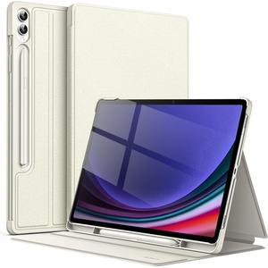 image:imageJETech Folio Case for Galaxy Tab S10 UltraS9 Ultra 146 Black  MultiAngle Stand Cover S Pen Holder Slim Protective Cover Auto WakeSleepBeige