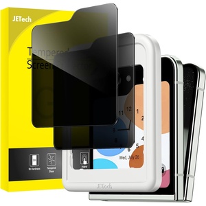image:imageJETech Front Privacy Screen Protector for Samsung Galaxy Z Flip 5 2Pack  AntiSpy 9H Tempered Glass Easy Installation Tool CaseFriendlyBlack