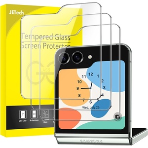 image:imageJETech Front Privacy Screen Protector for Samsung Galaxy Z Flip 5 2Pack  AntiSpy 9H Tempered Glass Easy Installation Tool CaseFriendlyClear