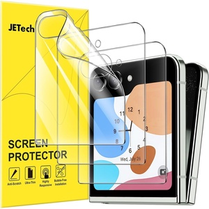 image:imageJETech Front Screen Protector for Samsung Galaxy Z Flip 5 3Pack  FullCoverage PET Film HD Clear CaseFriendly DesignZ Flip 5
