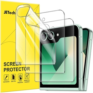 image:imageJETech Front Screen Protector for Samsung Galaxy Z Flip 5 3Pack  FullCoverage PET Film HD Clear CaseFriendly DesignZ Flip7FEZ Flip 6