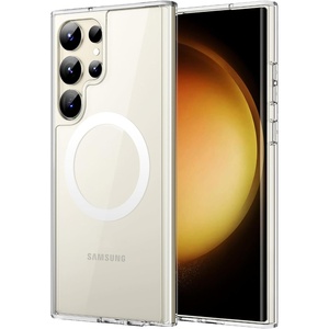 image:imageJETech Magnetic Case for Galaxy S23 Ultra Compatible with MagSafe Clear  Shockproof Protective Phone Cover Scratch Resistant Clear BackClear