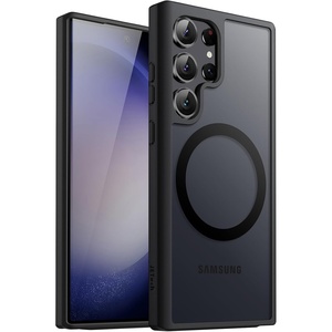 image:imageJETech Magnetic Case for Samsung Galaxy S23 Ultra Black  Compatible with MagSafe Translucent Matte Back Shockproof ProtectionBlack