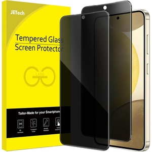image:imageJETech Privacy Screen Protector for Samsung Galaxy S24 2Pack  AntiSpy Privacy Protection Tempered Glass Fingerprint ID CompatibleGalaxy S24