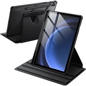 image:imageJETech Rotating Case Cover for Galaxy Tab S10 LiteS10 FES9 FES9 Black  360 Rotation Stand Clear Back Design Auto WakeSleep S Pen Holder Full ProtectionBlack
